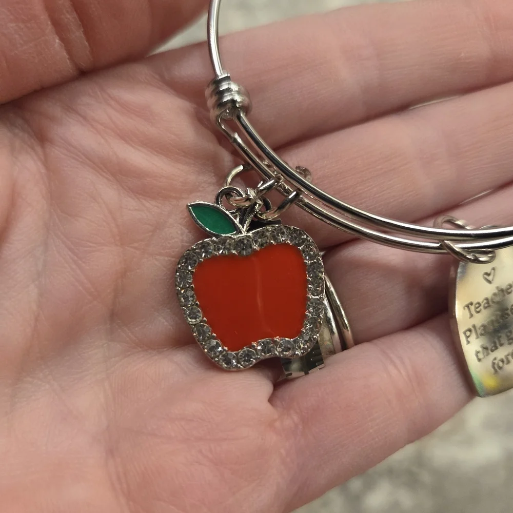 Teacher Adjustable Charm Bracelet